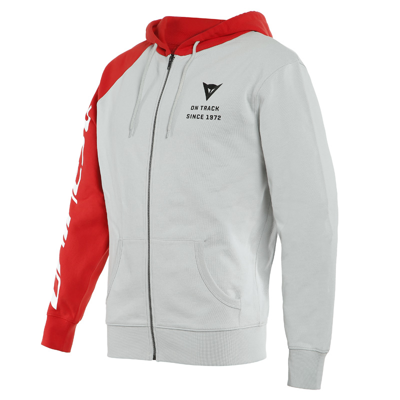 1896834-81C-XL DAINESE PADDOCK FULL-ZIP HOODIE - GLACIER-GRAY/LAVA-RED/BLACK (XL) PADDOCK FULL-ZIP HOODIE - GLACIER-GRAY/LAVA-RED/BLACK (XL) Casual Clothes 