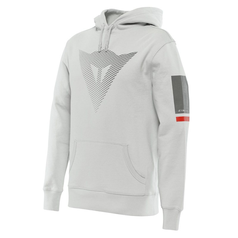 1896862-38G-XL dainese FADE HOODIE GLAC GRAY/DARK GRAY/RED XL FADE HOODIE - GLACIER GRAY/DARK GRAY/RED (XL)