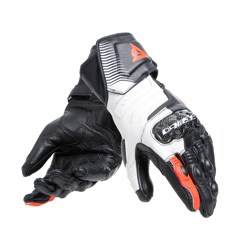 2815957-N32-S DAINESE CARBON 4 LONG LADY LEATHER GLOVES - BLACK/WHITE/RED (S) CARBON 4 LONG LADY LEATHER GLOVES - BLACK/WHITE/RED (S) Gloves 