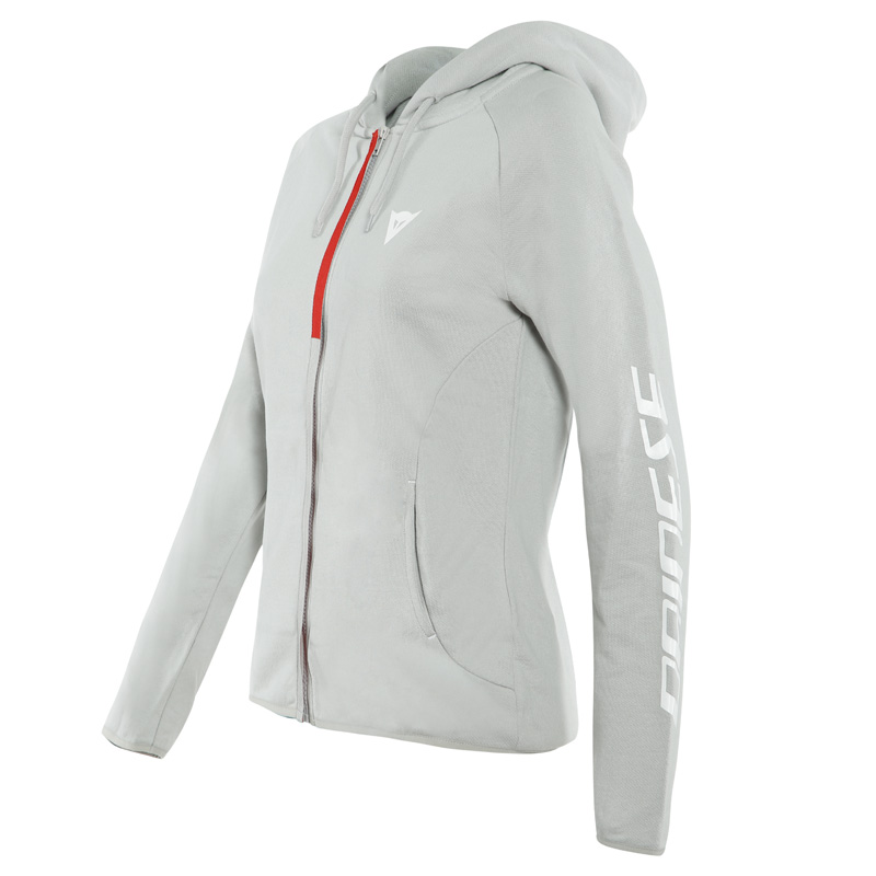 2896849-73F-L DAINESE PADDOCK LADY FULL ZIP HOODIE - GLACIER-GRAY/WHITE (L) PADDOCK LADY FULL ZIP HOODIE - GLACIER-GRAY/WHITE (L) Casual Clothes 