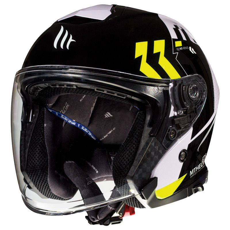 IT-123-136 MT HELMETS THUNDER 3 JET SV HELMET - VENUS - YELLOW HI-VIZ (L) THUNDER 3 JET SV HELMET - VENUS - YELLOW HI-VIZ (L) Open-Face Helmet 
