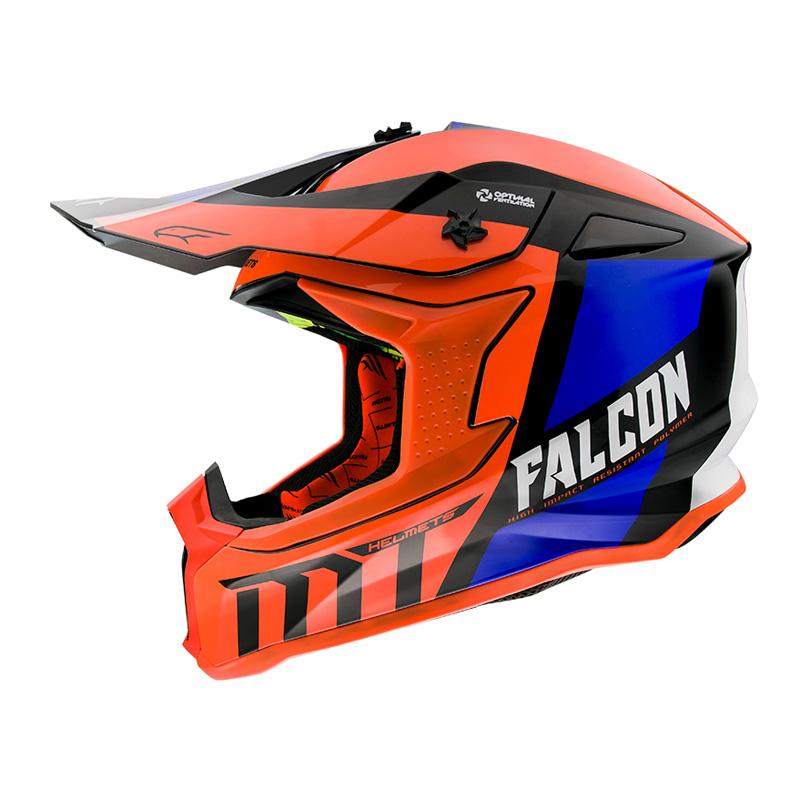IT-221-578 MT HELMETS FALCON HELMET - WARRIOR - FLUO ORANGE (2XL) FALCON HELMET - WARRIOR - FLUO ORANGE (2XL) Motocross Helmet 