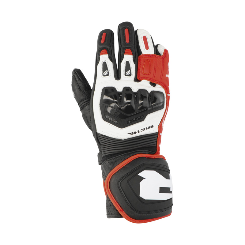 1105100085-320RXL00 RICHA STRADALE GLOVES RED/WHITE XL STRADALE GLOVES RED/WHITE XL Gloves 