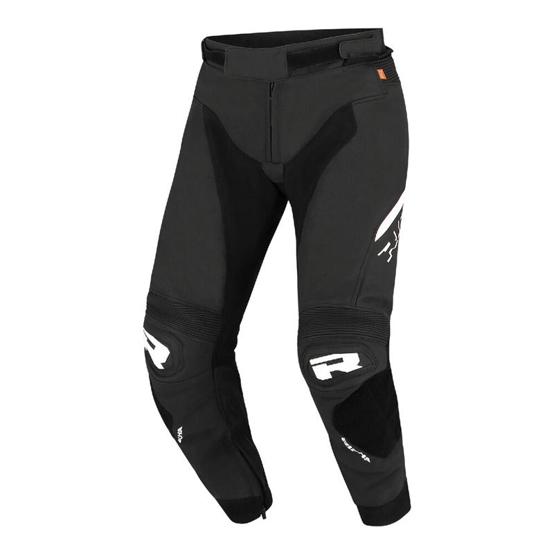 1103200005-120R4600 RICHA STRADALE EVO LEATHER TROUSERS WOMEN BLACK/WHITE 46 STRADALE EVO LEATHER TROUSERS WOMEN BLACK/WHITE 46 Pants 